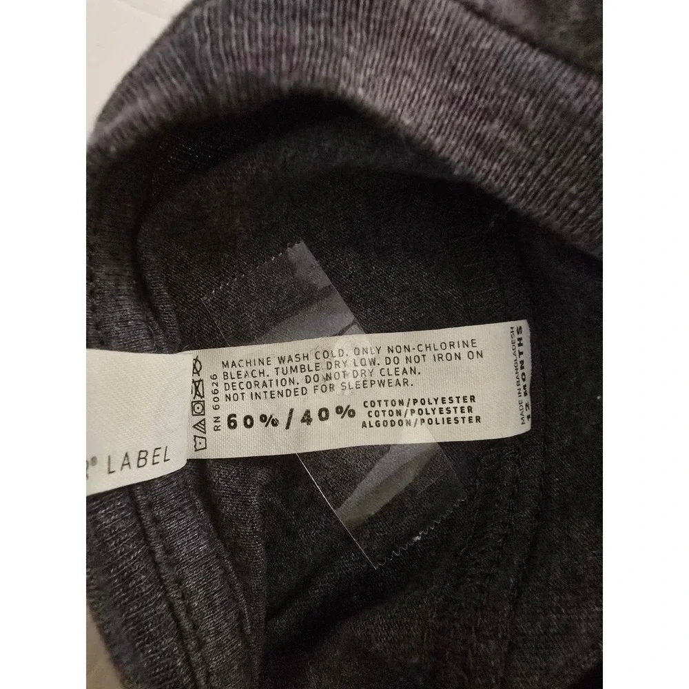 Rabbit Skins LAT Apparel Baby Football Bodysuit Charcoal Gray 12 Months